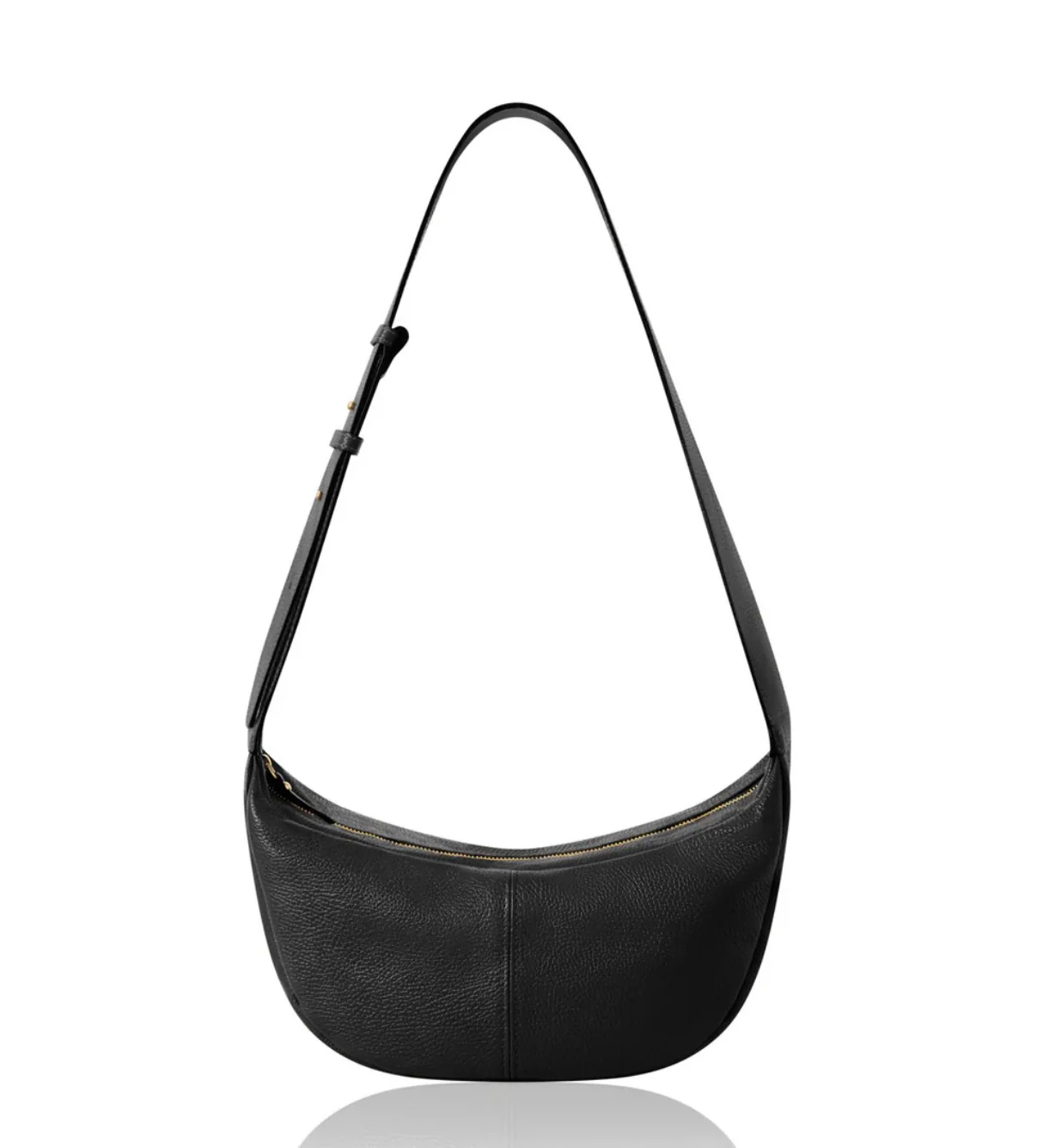 Black Crossbody Wide Strap Swing Bag - Image 6