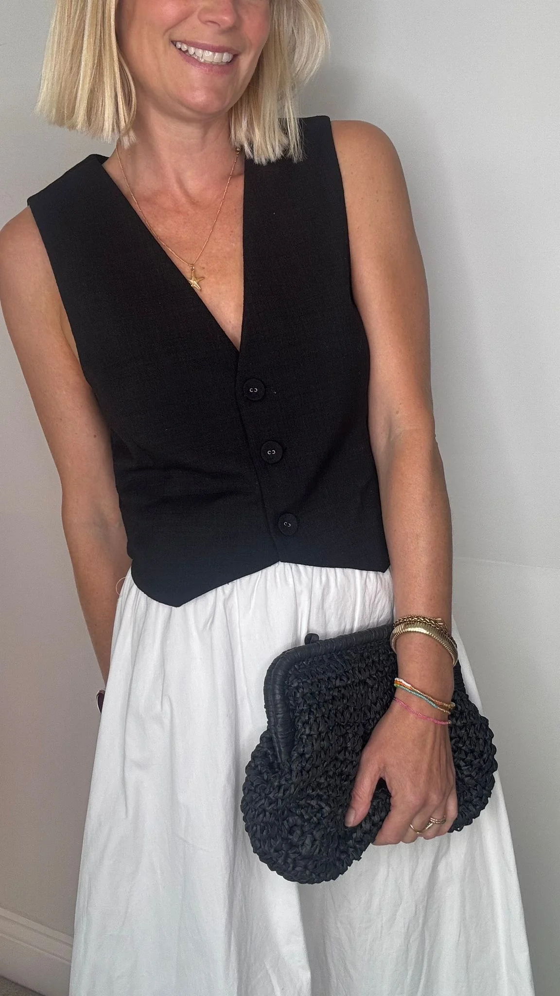 Preorder for dispatch w/c 30/3 - Black Raffia Cloud Bag - Image 3