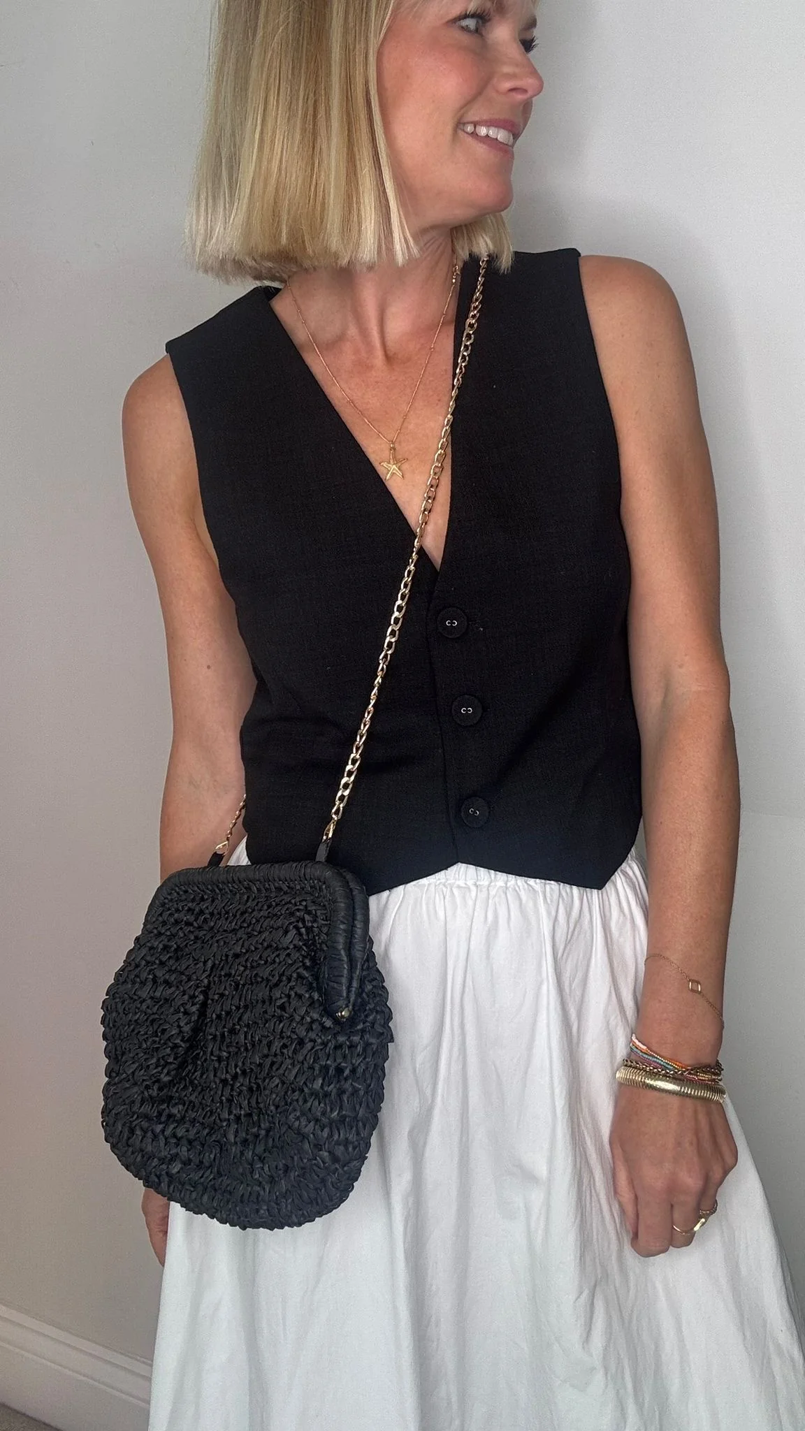 Preorder for dispatch w/c 30/3 - Black Raffia Cloud Bag - Image 4