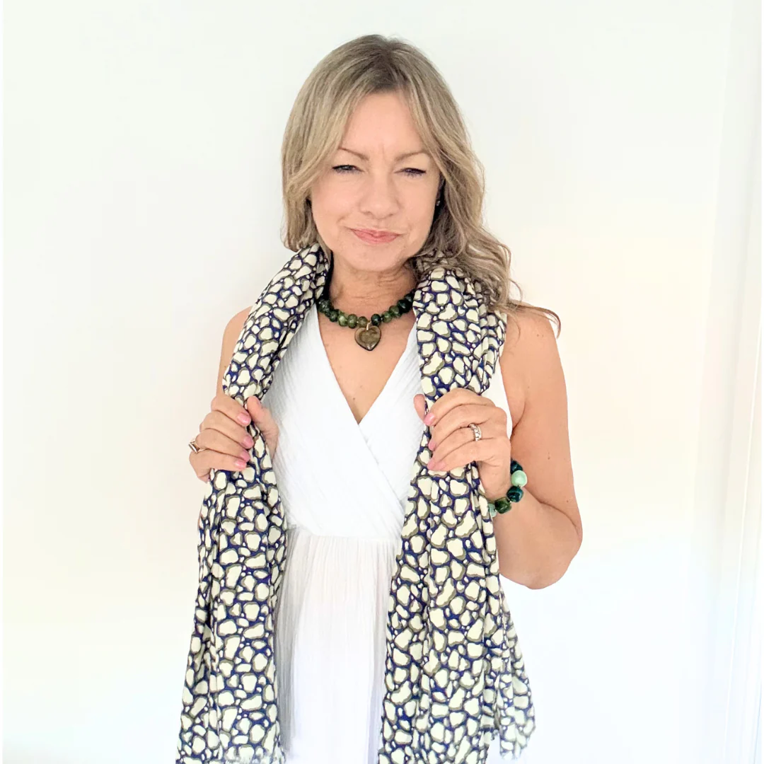 Blue & Green Mix Amelia Scarf - Image 3