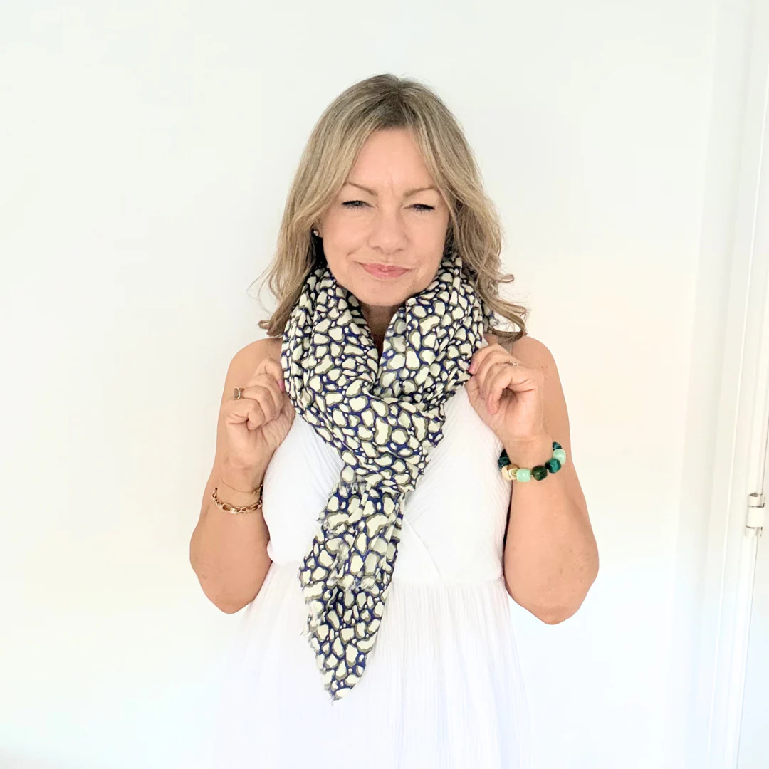 Blue & Green Mix Amelia Scarf - Image 4
