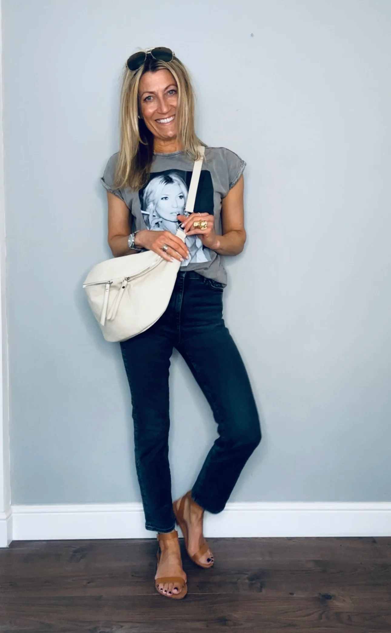 Cream XL Crossbody Bum Bag - Image 3