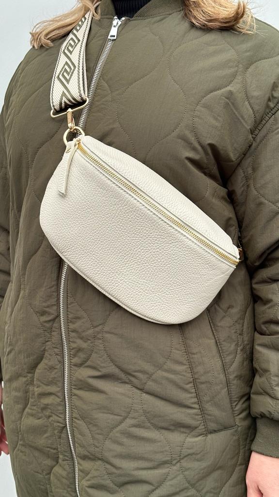 Large Cream Crossbody / Waist Bag - Image 3