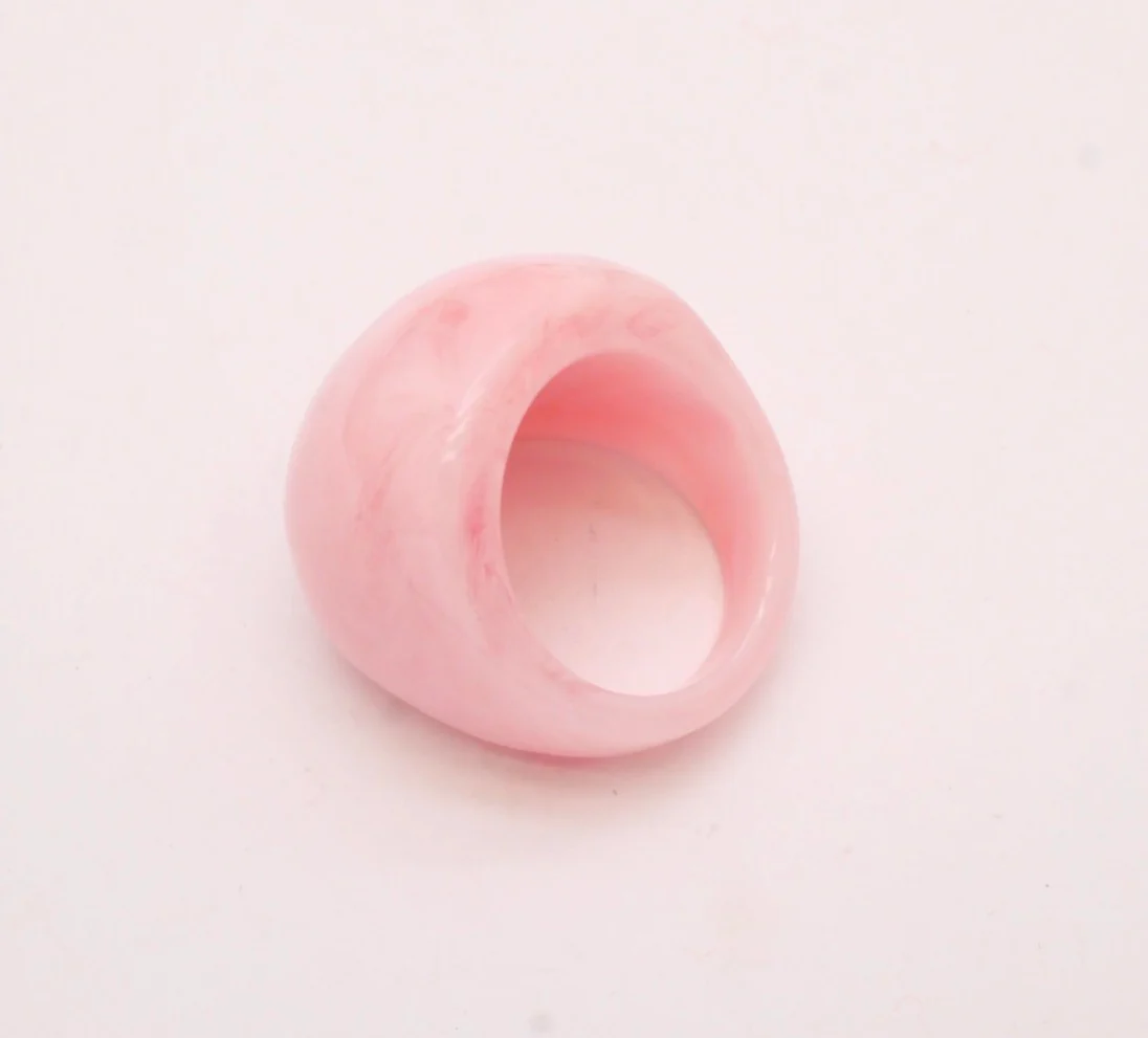 Pale Pink Resin Ring - Image 3