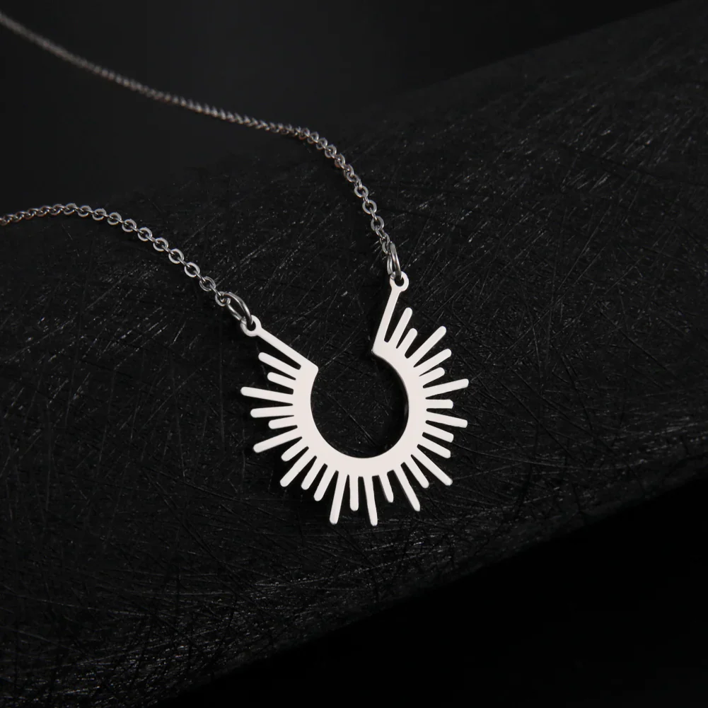 Silver Sunburst Necklace - Image 2
