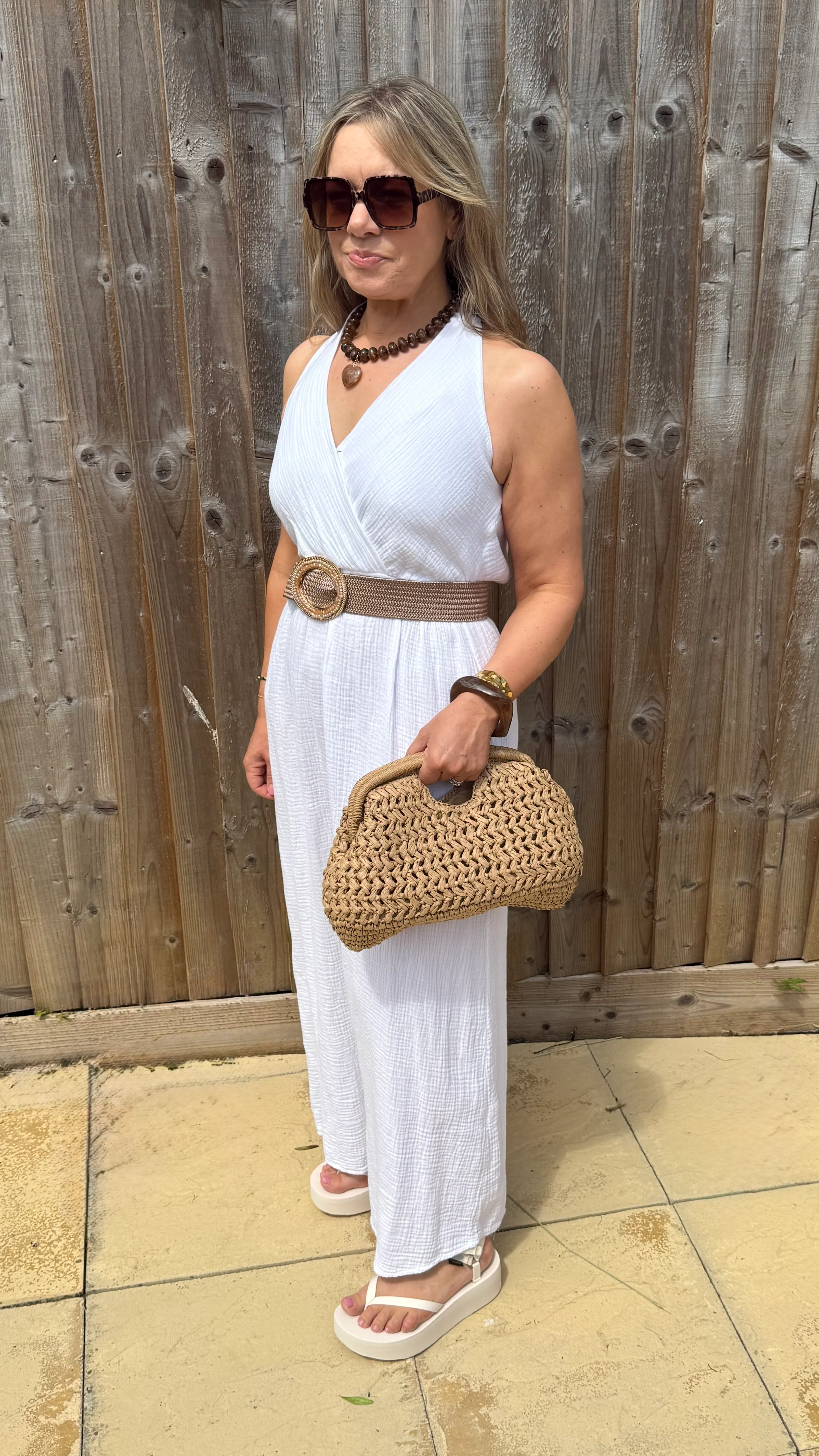 Preorder for dispatch w/c 20/7 - White Bow Shoulder Maxi Dress - Image 3