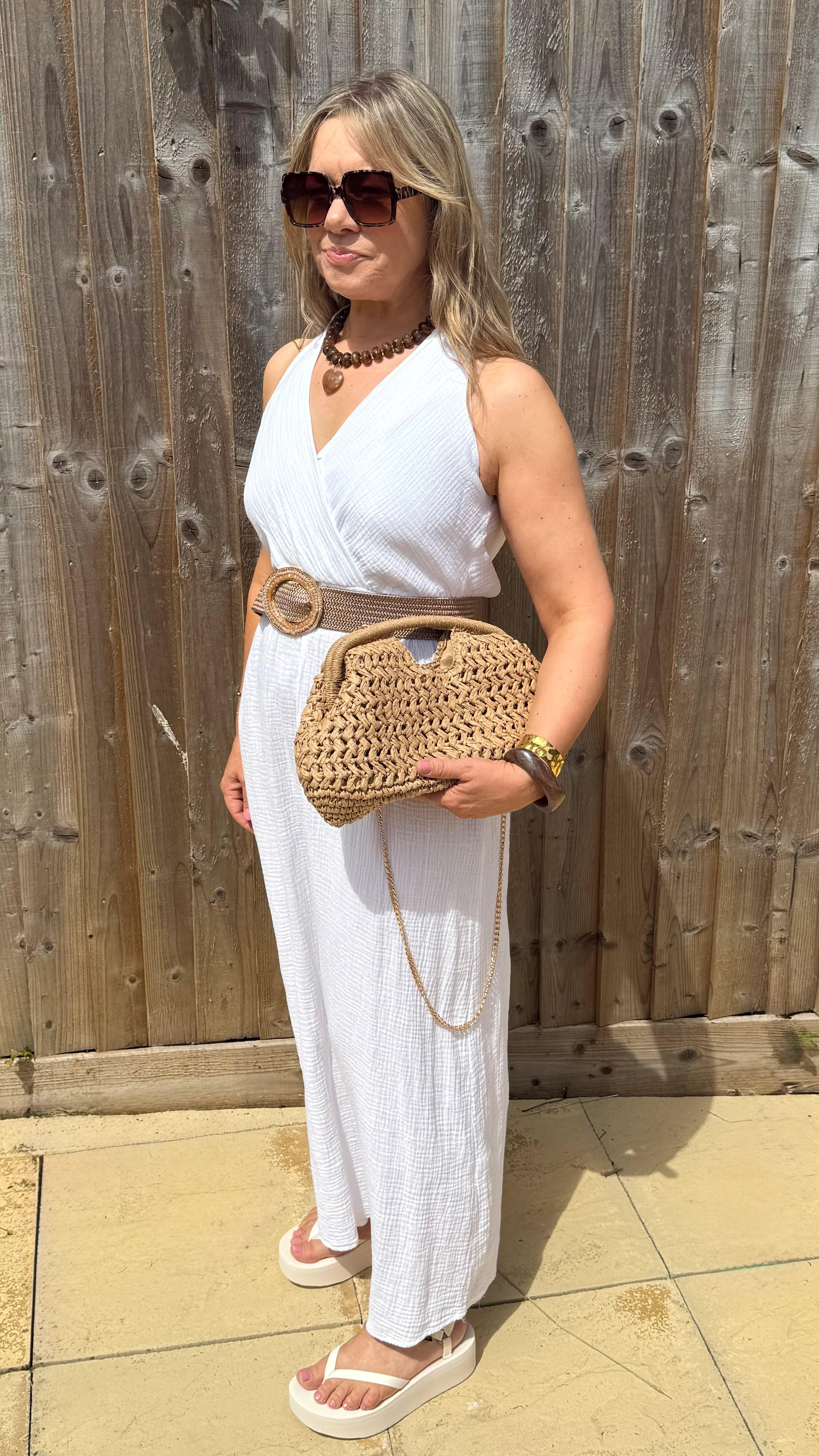 Preorder for dispatch w/c 20/7 - White Bow Shoulder Maxi Dress - Image 4